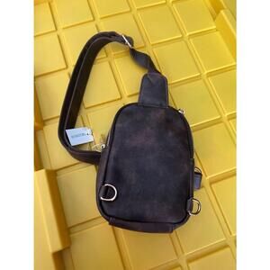 Unisex Tuscany Leather Brown Sling Bag